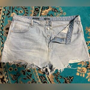 Wild Fable Light Blue Frayed Hem Jean Shorts